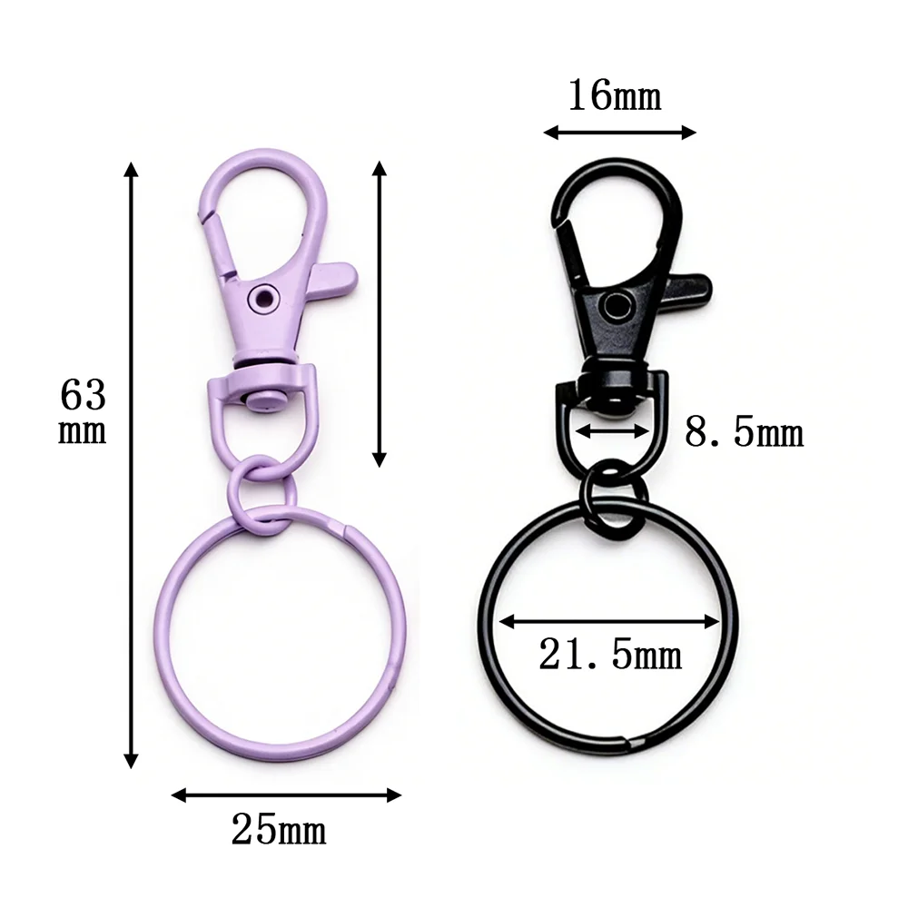 5/10 stücke Bunte Schlüsselring Karabiner Haken Mit Verstellbarer Schnalle Für Die Herstellung Von Schlüsselbund DIY Taschen Puppe Haken Schmuck zubehör – Detail 2
