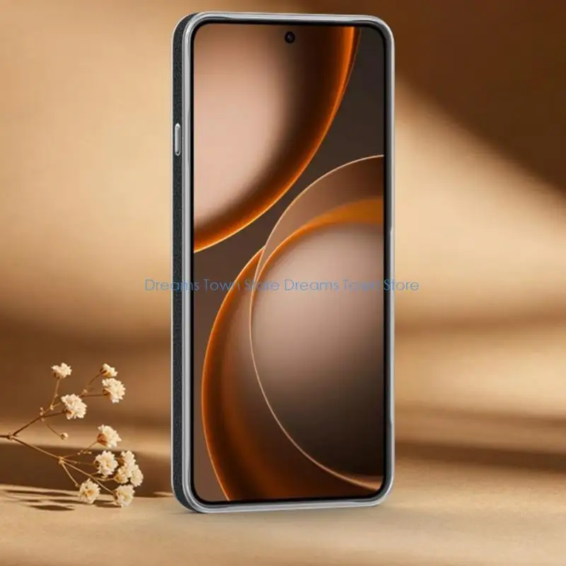 HX6A Fashionable Leather Texture Cover Scratchproof Skin Case for Find X9 Protector Case Shockproof Shell Easy To Clean