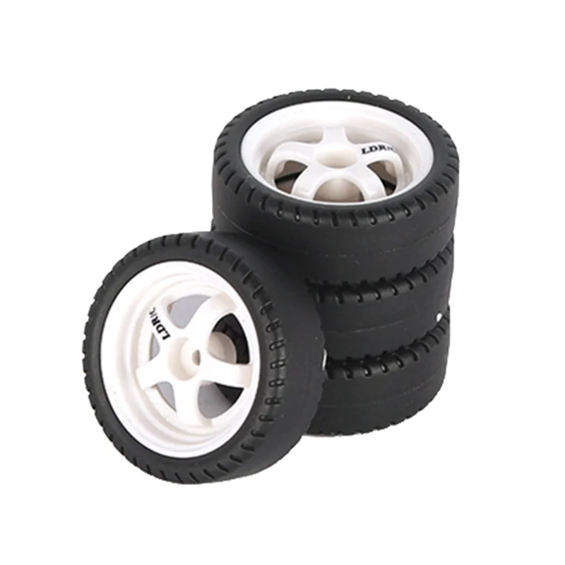 4Pcs 33mm RC Drift Tire Wheel Hard Tyre for LDRC AE86 A86 A86P LD1801 1/18 RC Car Upgrade Parts Accessories,1