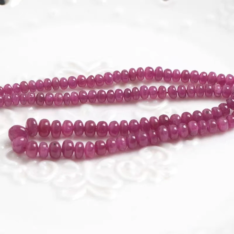 loose beads AAA RUBY red color roundelle 2.5-5.5mm nature  for DIY making jewelry necklace 32cm FPPJ wholesale