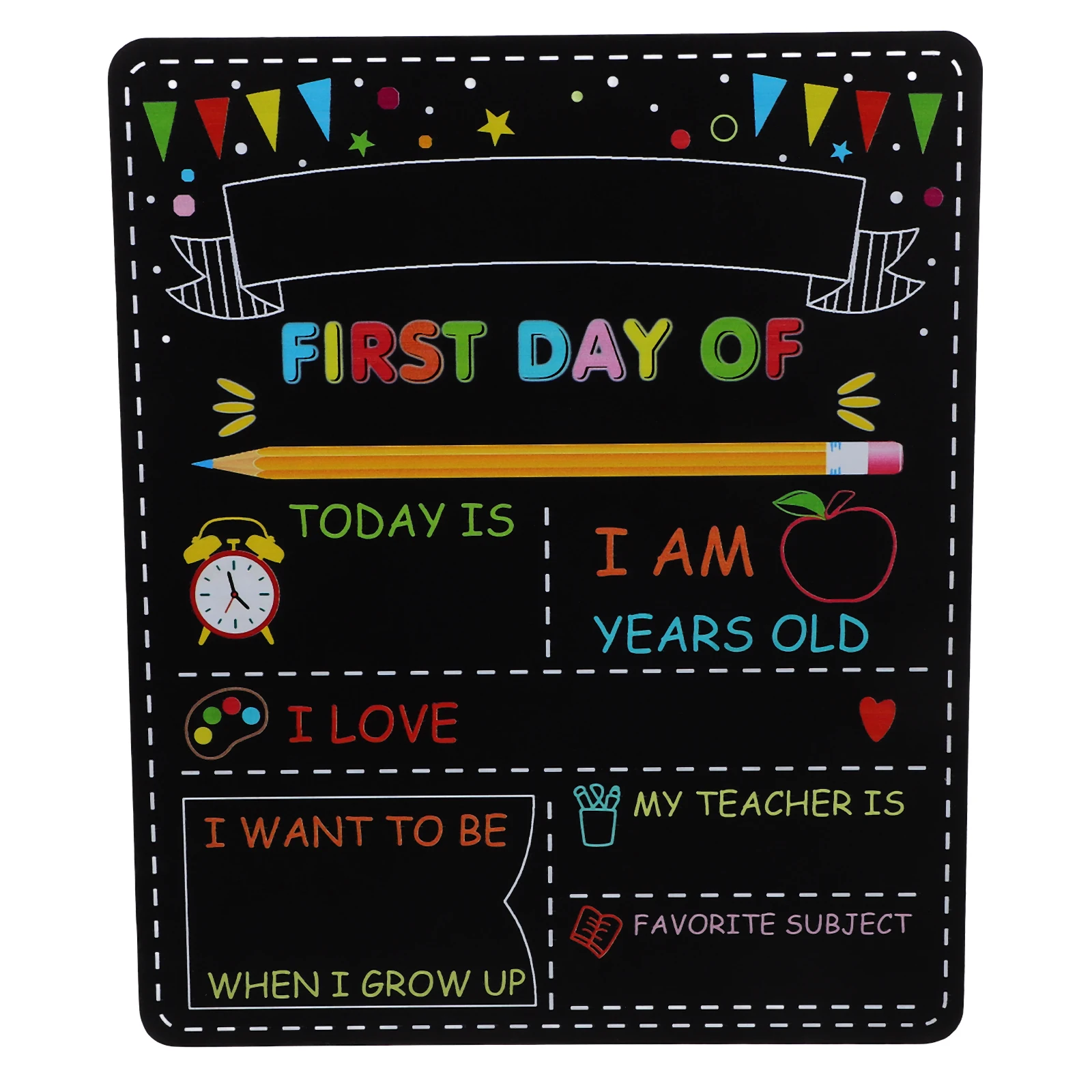 

Double Sided Wooden Last Board 30.5X25.4Cm s Preschool Kindergarten Grade Waterproof Student Blackboard Back To