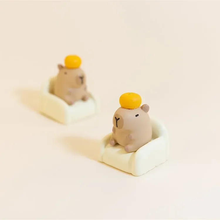 جديد Capybara Keycap الحيوان الحرفي غطاء لوحة المفاتيح الراتنج أغطية المفاتيح المخصصة لملحقات لوحة المفاتيح الميكانيكية لطيف نقطة Keycap