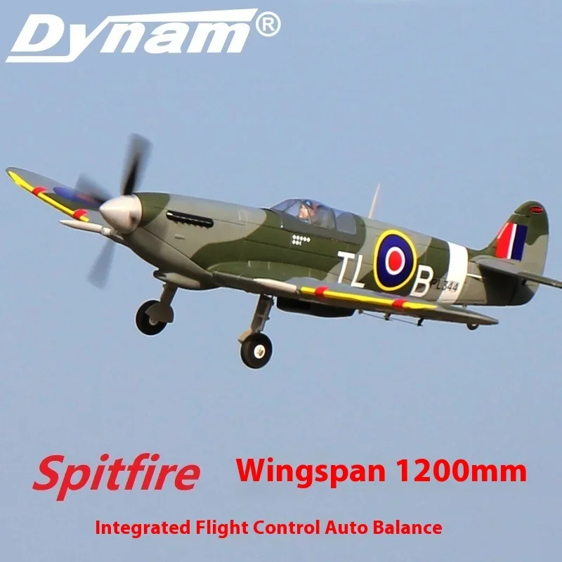 Dynam Spitfire With A Wingspan Of 1200mm, Remote-controlled Aerial Model, Fixed Wing V3 Version