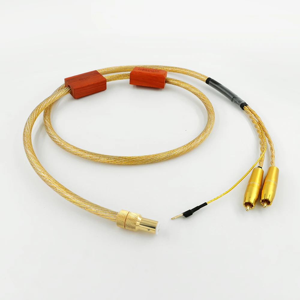 CABLE TONEARM GOLD PHONO RCA Cable macho Viny HIFI