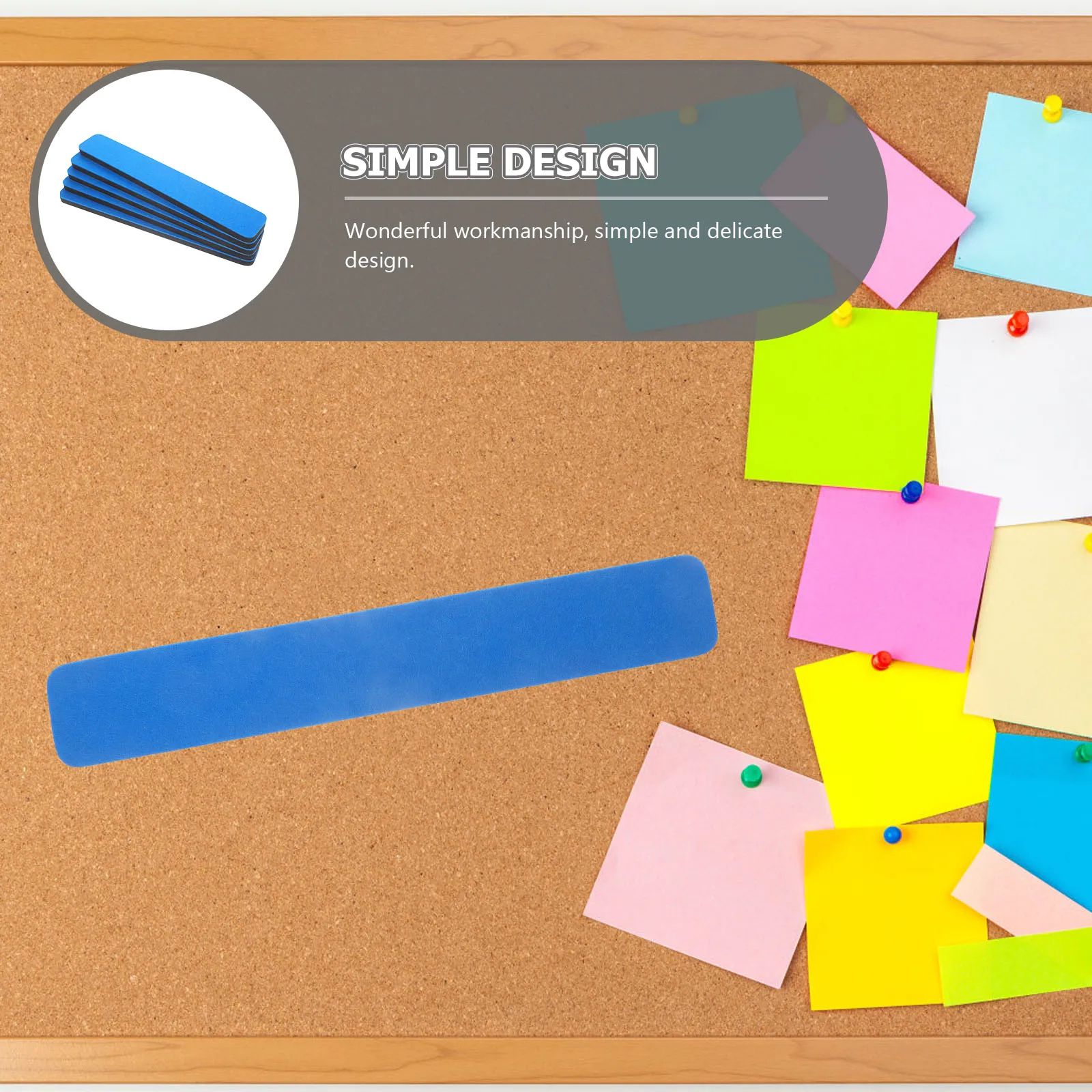 

5PCS Felt Board Bulletin Strips Desk Memo Note Small Boards Wall Bar Green Self Adhesive Reliable Versatile Classroom