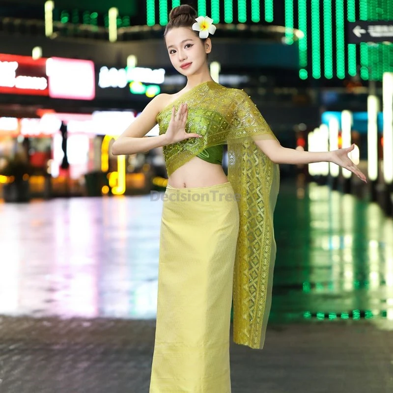 2026 exotic style fairy princess garment the same as chinese TV stars dai minority clothes splashing festival thailand clothing