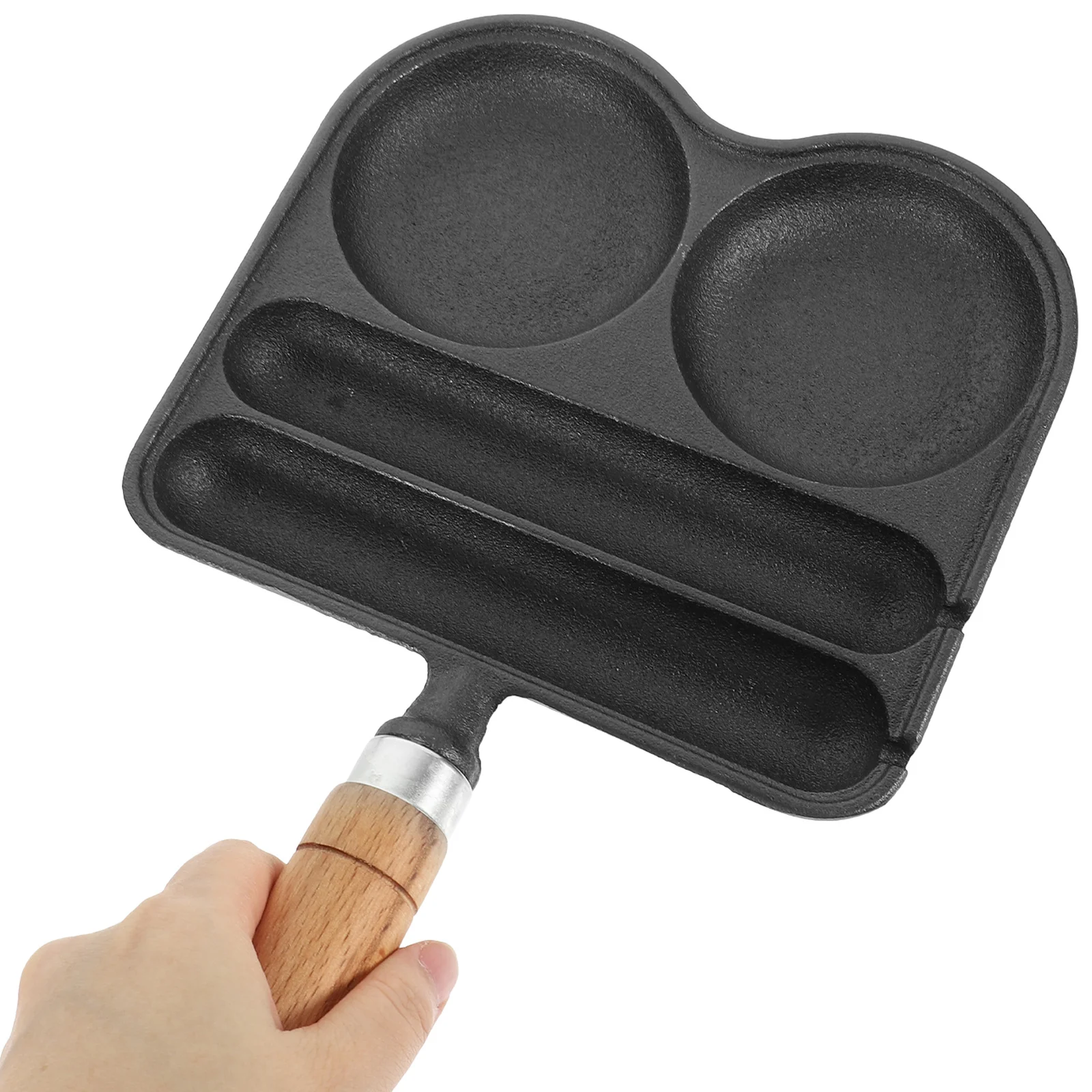 

Egg Roasted Sausage Pan Nonstick Cast Iron Small Frying Pan for Breakfast Eggs Burgers Comfortable Clean