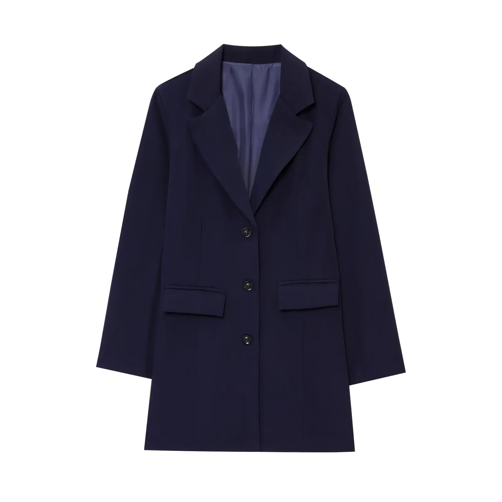 JNLEAOG 봄 신상 여성 패션 디자인 롱 버전 수트 재킷 4가지 색상 스타일리시 캐주얼 폴리에스터 섬유 더블 브레스티드