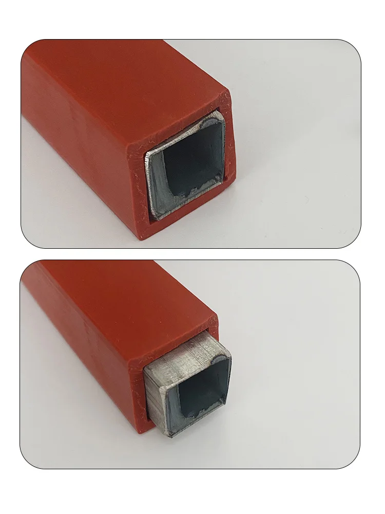 Silicone Square Tube Sleeve Hollow Squares Pipe Rubber Sealing Strip Protective Casing Rectangular High Temperature Resistant