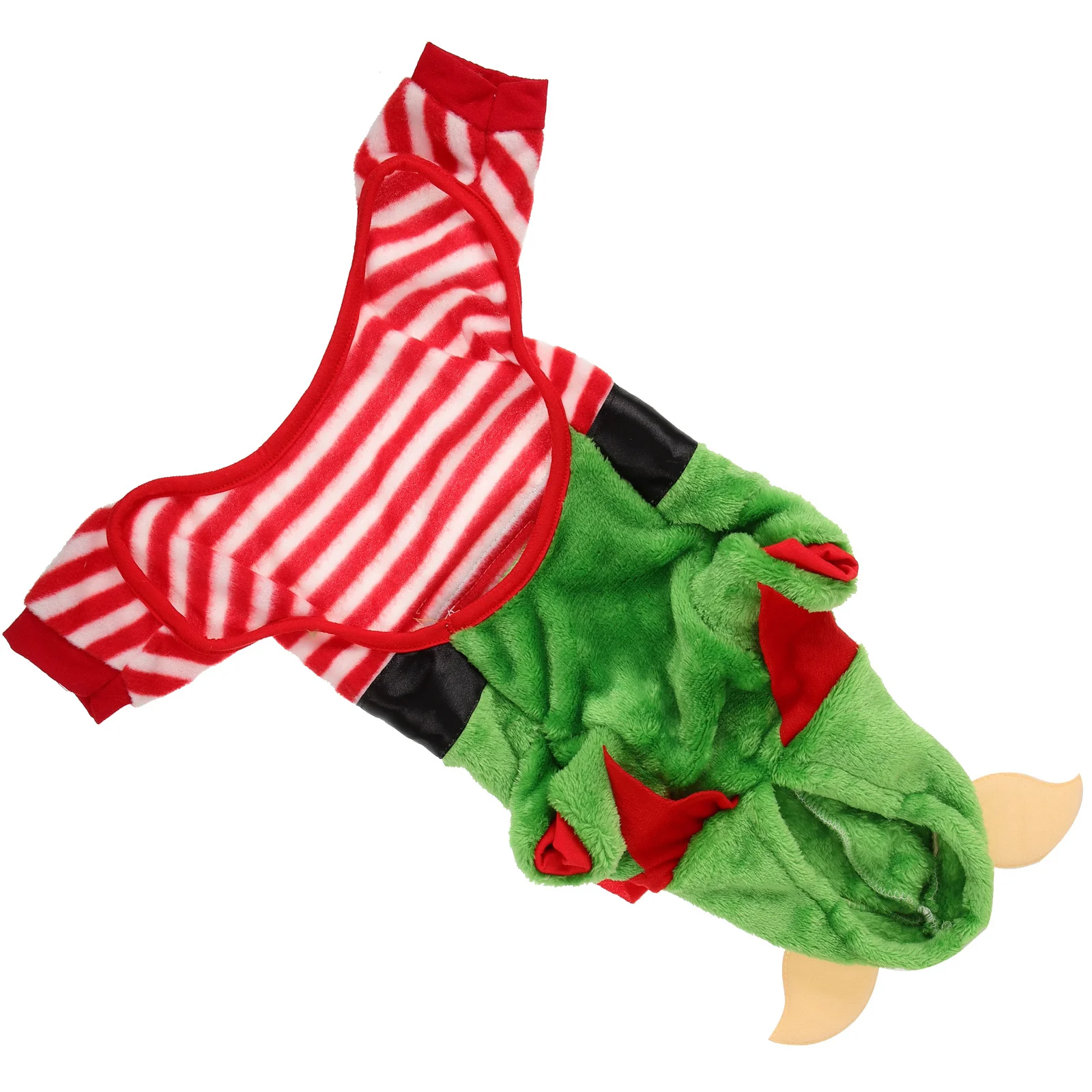 

Pet Christmas Elf Outfit Soft Comfortable Xmas Dog Cosplay Clothes Warm Winter Wear Fine Stitching Dog Party Costume