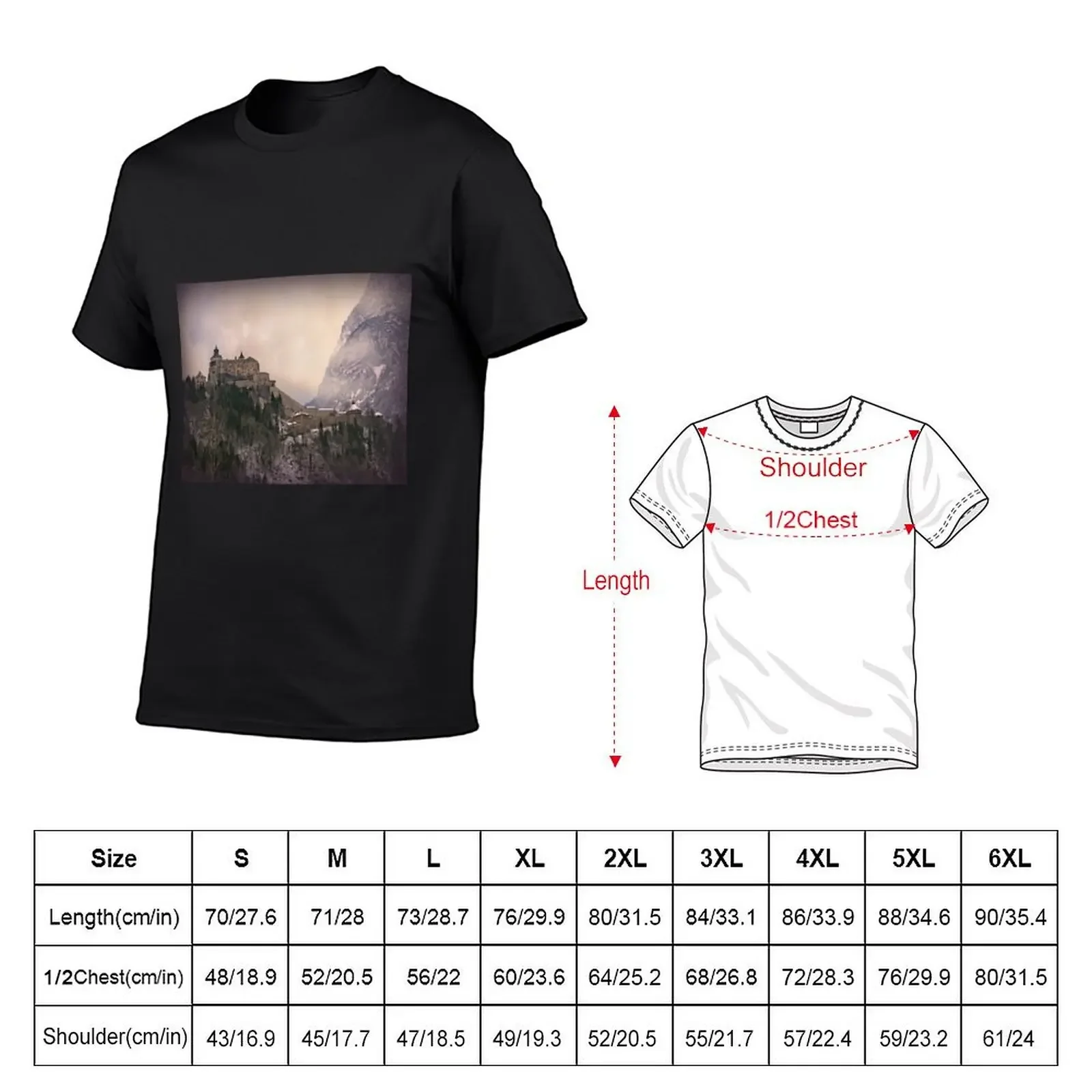 Hohenwerfen Burg, Austria T-Shirt cotton graphic tees anime tshirt boys animal print animal prinfor boys cotton t shirt men