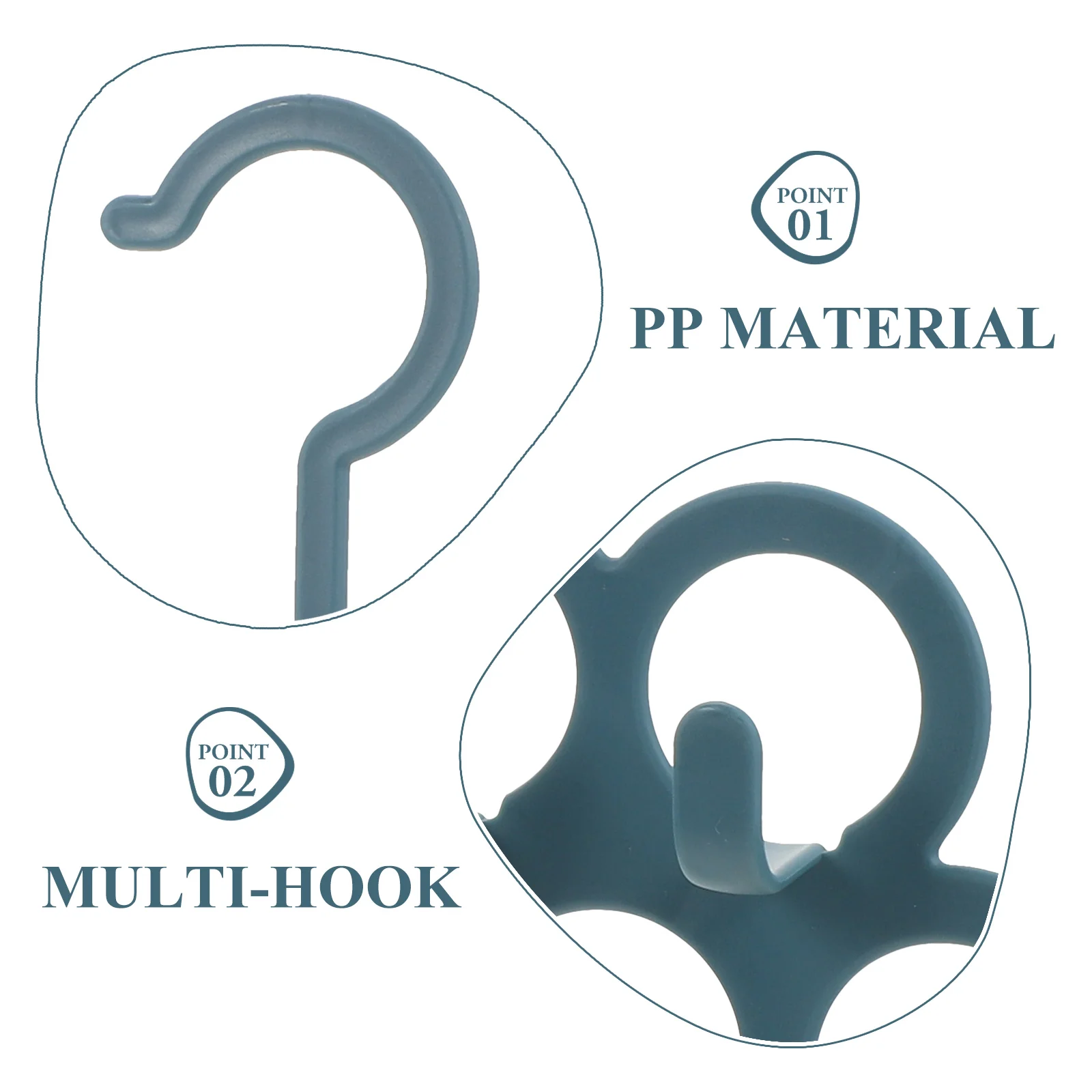 

2Pcs Plastic Hanger Organizer for Closet Bathroom Kitchen Multi-Function Storage Solution for Accessories