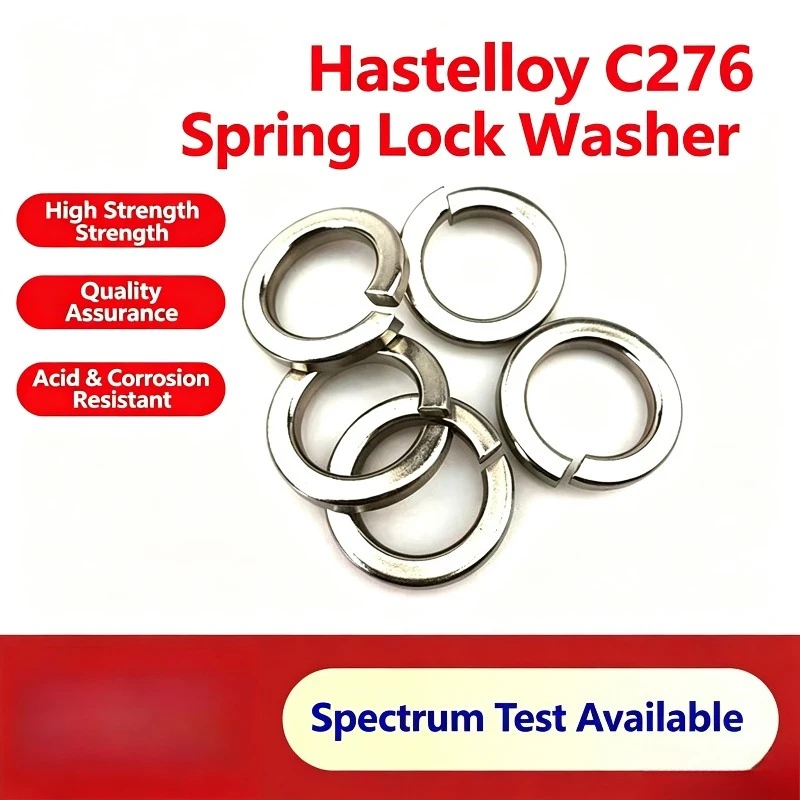 Spring Lock Washer Hastelloy C276 UNS N10276 Nickel Base Alloy Acid & Corrosion Resistant Anti‑Loose Industrial Fastener