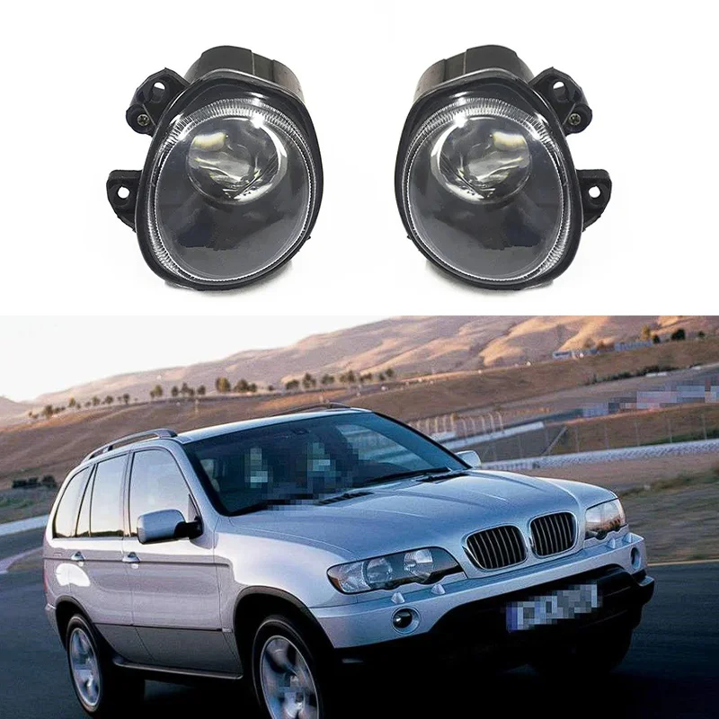 

Pair Left&Right Fog Lamp Assembly Without Bulb For BMW E53 X5 3.0i 4.4i 4.6is 4.8isb 63178409025 63178409026