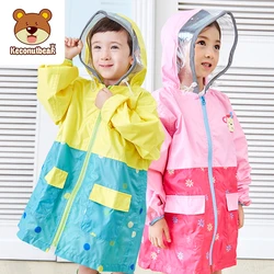 Baby Raincoat Children Monkey Rain Poncho Kindergarten Boys Girls Waterproof Jacket Camping Travel RainWear With Breathable Mesh