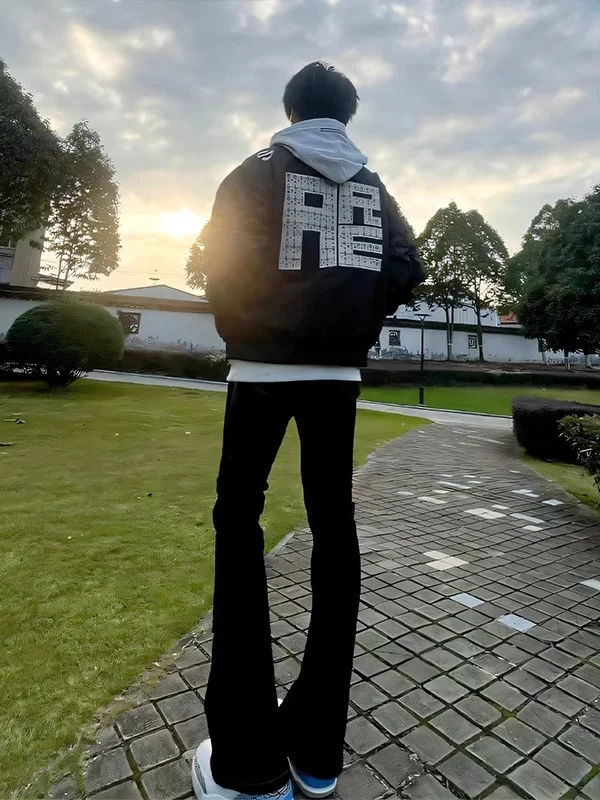 

Мужские джинсы Cleanfit на весну и осень в американском стиле High Street Vibe Knife, модные облегающие расклешенные брюки, молодежные износостойкие