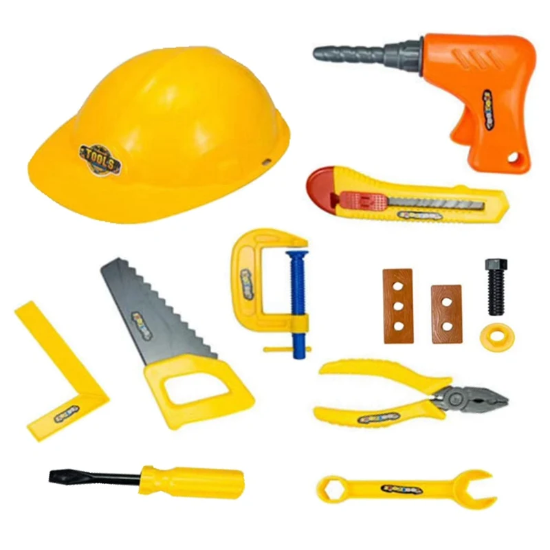 Construction Worker Costumes Props Set para crianças, Traje de RPG, Heavy Career Toy, Vestir, Cosplay, 2022