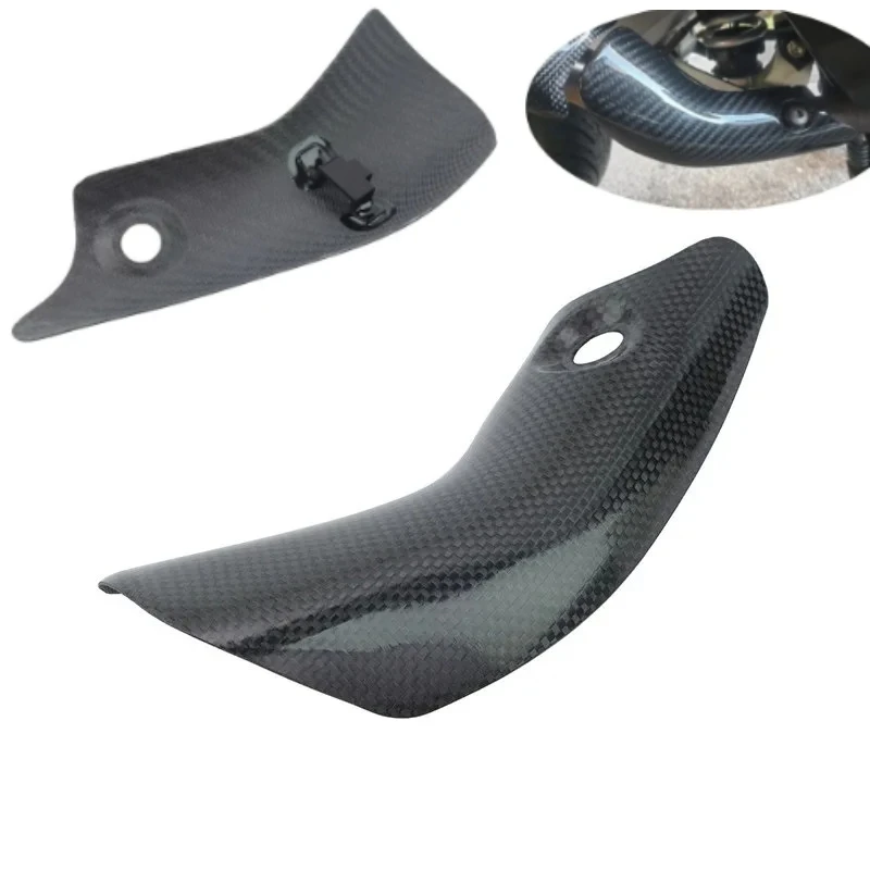 

Exhaust System Middle Link Pipe Exhaust System Carbon Fiber Heat Shield Cover Guard Muffler Shell for Honda X-ADV 750 Adv750