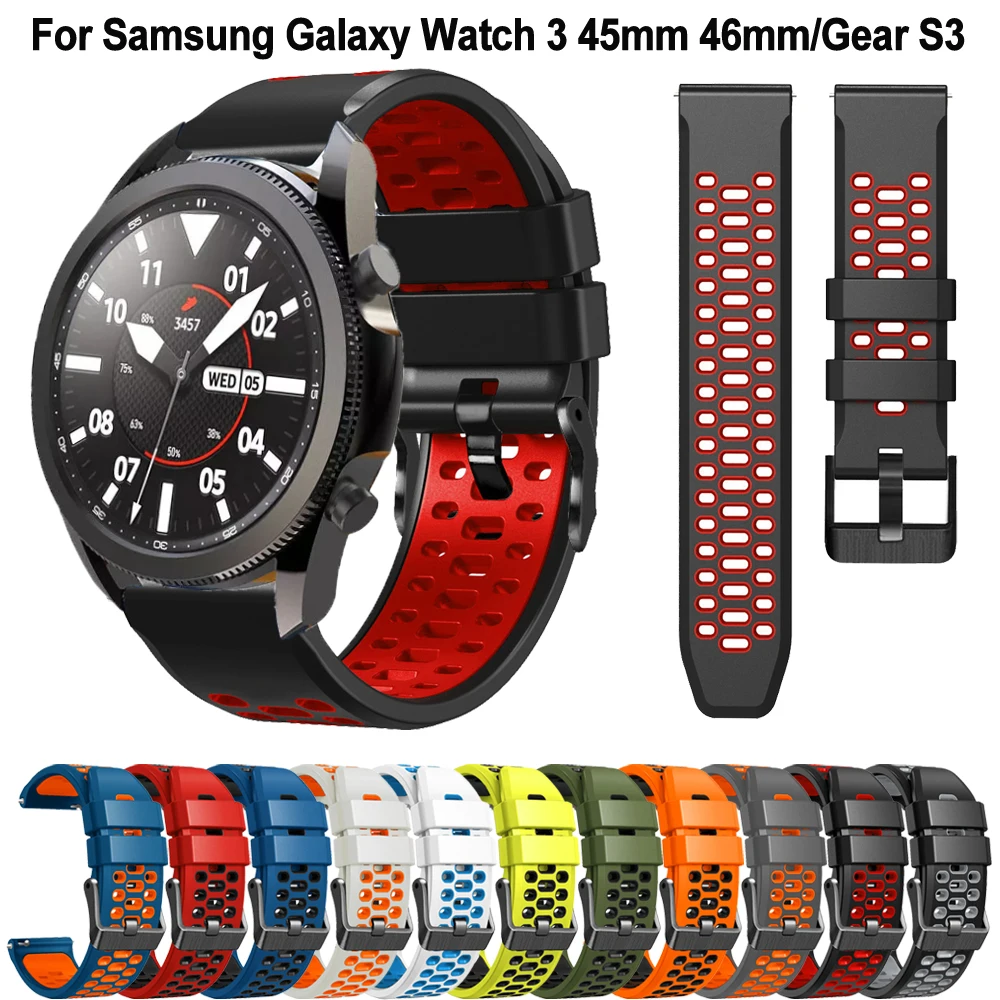 استبدال 22 مللي متر سيليكون الفرقة لساعة سامسونج جالاكسي 3 45 مللي متر 46 مللي متر GearS3 الحدود الكلاسيكية حزام كوريا حزام الساعات سوار حزام