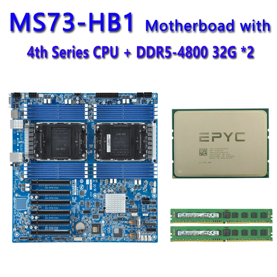 MS73-HB1 REV1.X + 32GB DDR5-4800 RAM + ChatGpt  5411N 8490H 8470Q 8470N 8470 8468H 8468 8461V 8458P 8454H 8452Y 8450H 8444H CPU