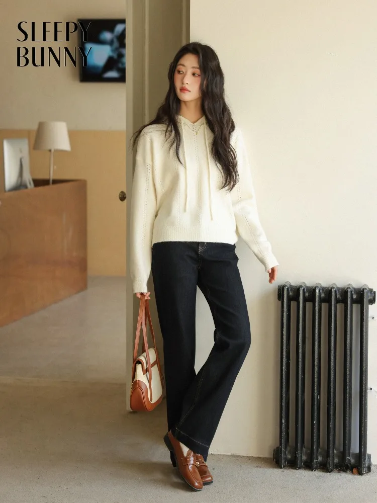 

Vintage High Waist Straight Jeans Winter Fleece Velvet Lined Denim Pants Slim Elastic Wide Leg Trousers for Women Casual Outfit