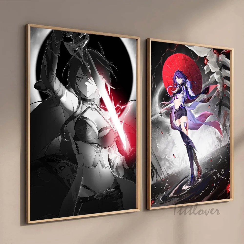 Acheron Anime Sexy Girl Honkai Star Rail Poster Paper Print Home Living Room Bedroom Entrance Bar Cafe Art Painting Decor