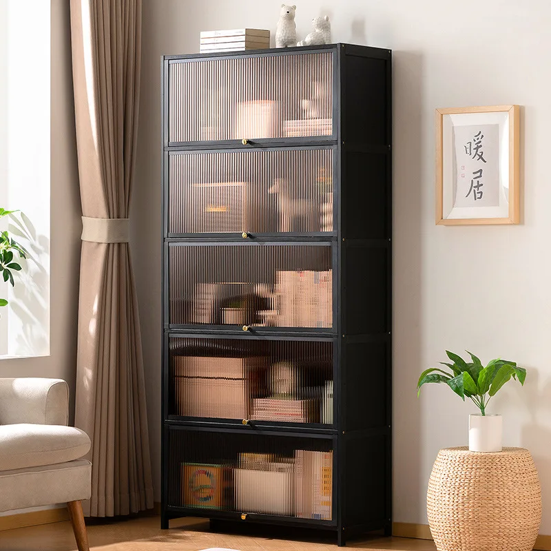 

Простой многоярусный шкаф для хранения, напольная полка, многофункциональный шкаф-органайзер, комбинированный шкаф для спальни, гостиной, дома.