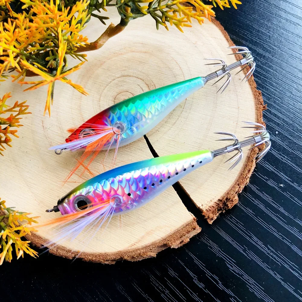 55mm 5,3g UV Horizontal Tintenfisch Jig Leuchtende Meer Angeln Zubehör Künstliche Köder Octopus Köder – Detail 13