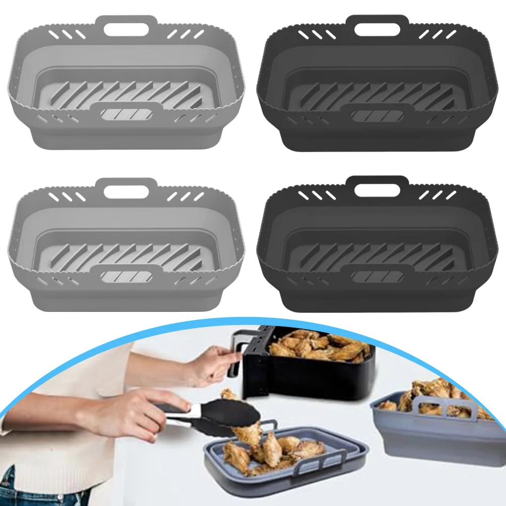 Air Fryer Accessories Reusable Lin-ers Easy Cleanup Foldable Tray Healthy Cooking Protective Barrier Easy Clean Air Fryer Liner