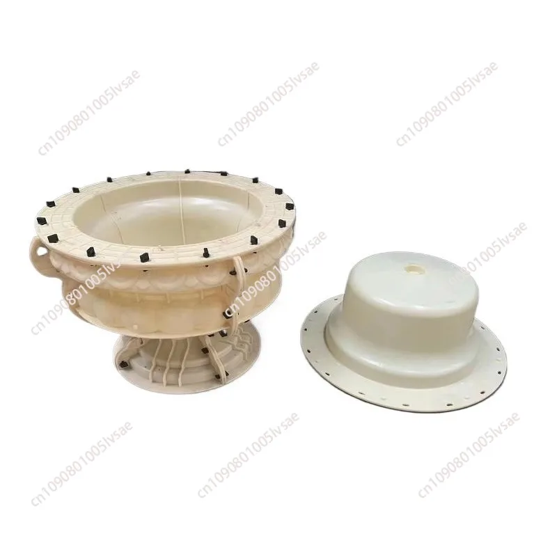 45cm diameter large circular cement flowerpot mold, suitable for garden potted plants, balcony and courtyard decoration