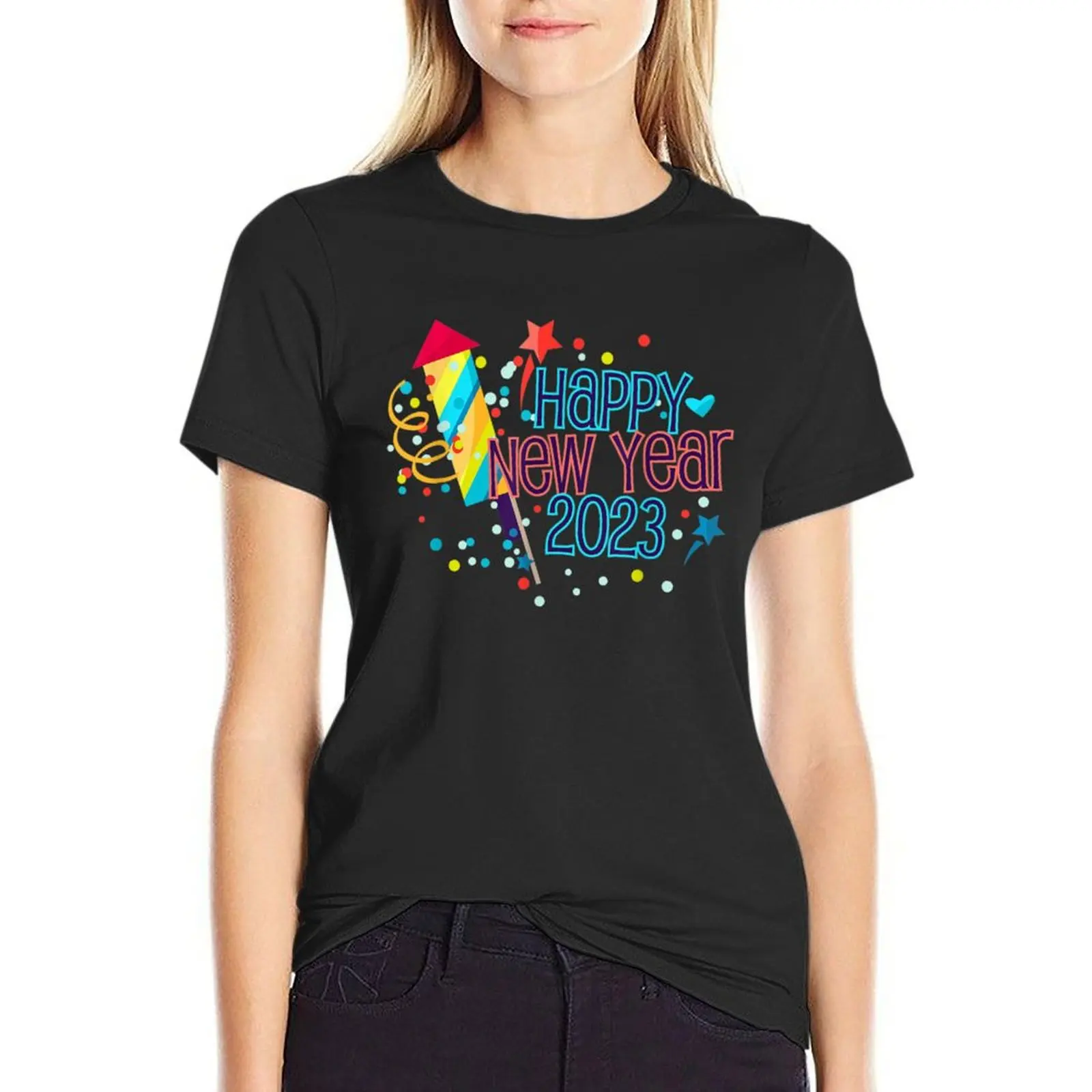 New Years Eve Party Supplies Kids Nye 2023 T-Shirt heavyweights summer clothes T-shirts for Women