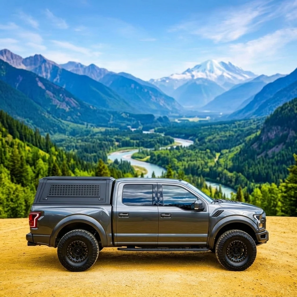 Dual-Purpose Pickup Canopy Tailbox for Ford's Ranger High Quality Aluminum Alloy Waterproof Locking Stable No Shaking Cap Hard