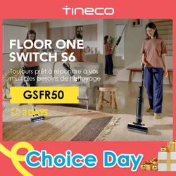 Tineco-aspiradora en seco y húmedo 5 en 1 para el hogar, dispositivo de limpieza de doble filo, con Flash de autolimpieza, un interruptor, S6