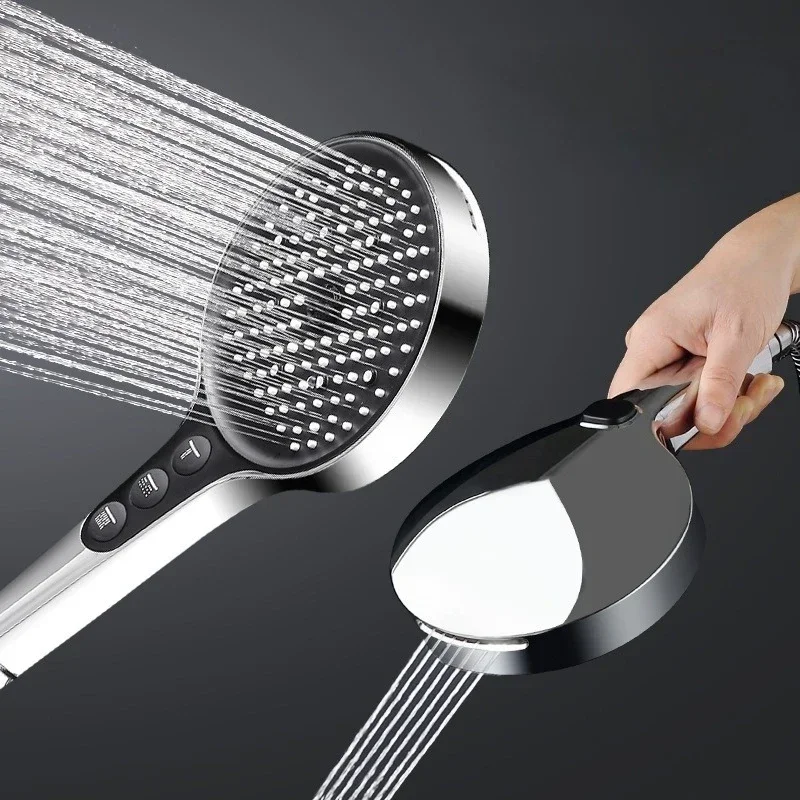 

Upgraded Handheld Shower Head With Spray Gun Large Panel 9 Spray Modes Air Injection Pressure Boosted for Bathroom Shower