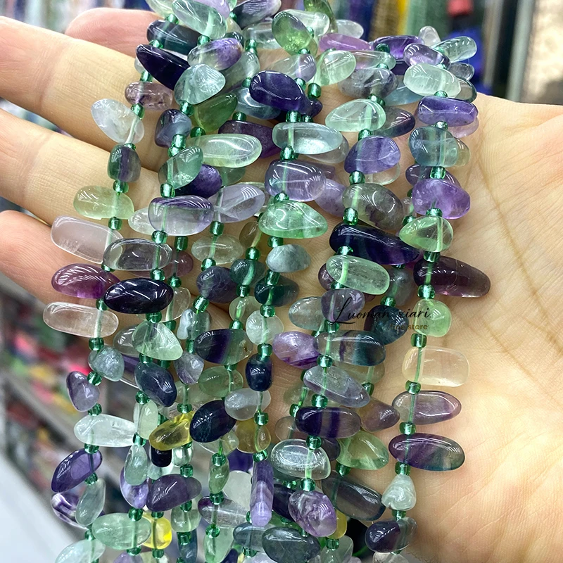 11-18mm Teeth Shape Gem Morganite Natural Stone Loose Spacer Beads for Jewelry Making Diy Bracelet Charms Accessories 15'' view 3