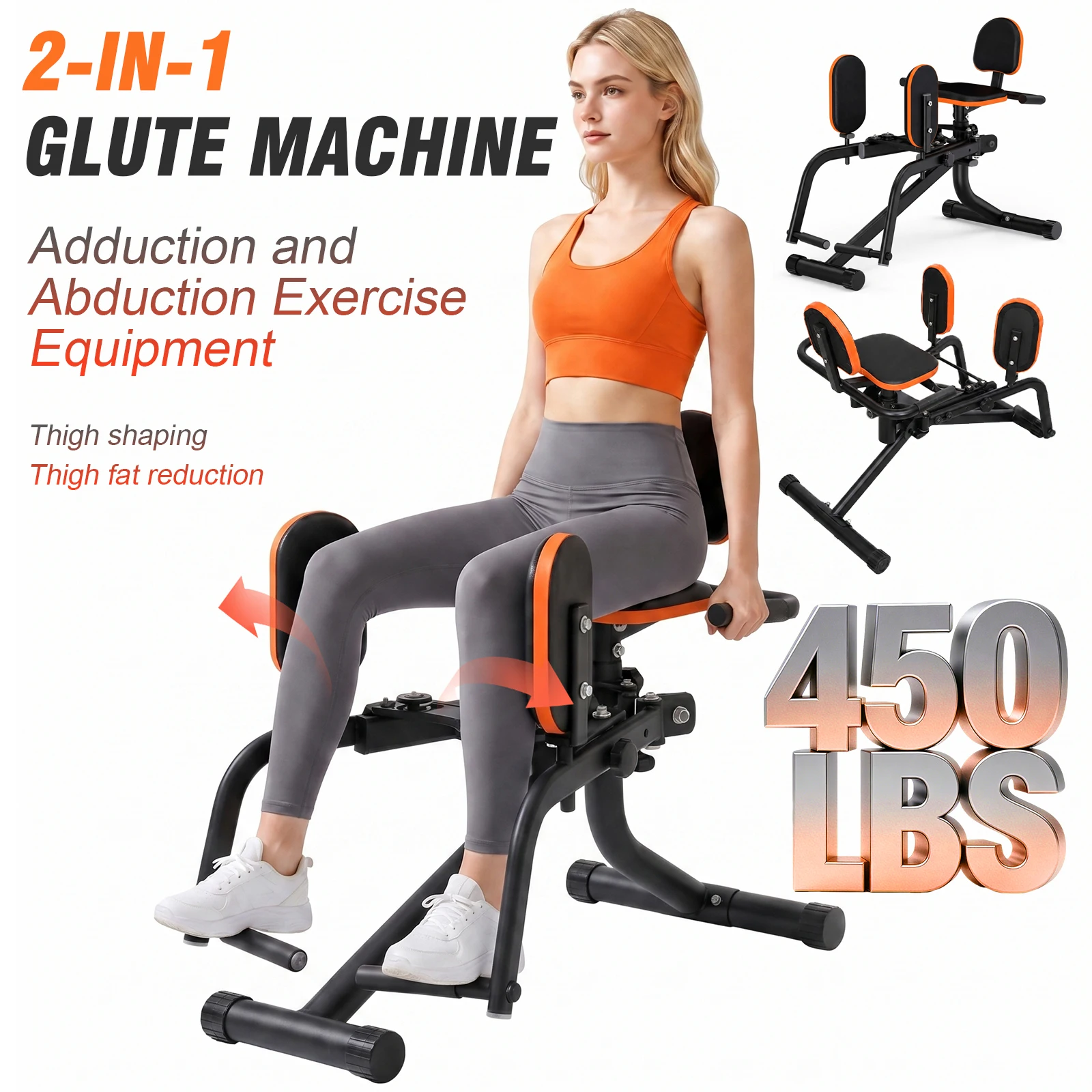 Home Gym Foldable - Foldable Home Hip Trainer Machine Dual-Motion