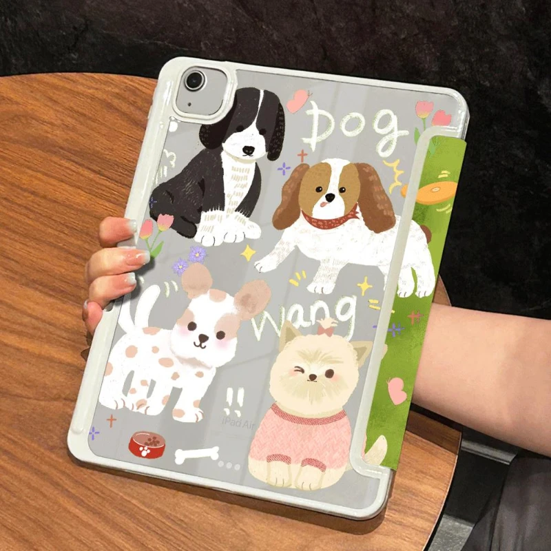 Etui Funda na iPada 10. generacji 2022 IPad Air 5 Air 4 10.9 2018 9.7 5/6th Ipad 2017 10.5 Inch Puppy Party Playing Case