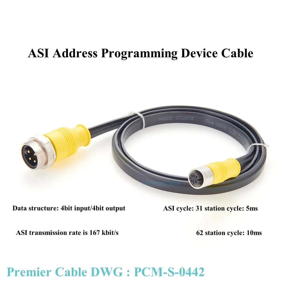 ASI Field BUS Actuator Sensor Interface Cable 7/8