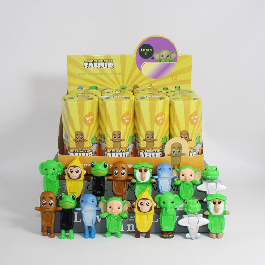 Hot Shanhaijing Sonny Angel Blind Box Cactus Elephant Tung Tung Tung Sahur Figure Tralalelo Tralala Doll Desk Ornament Gift