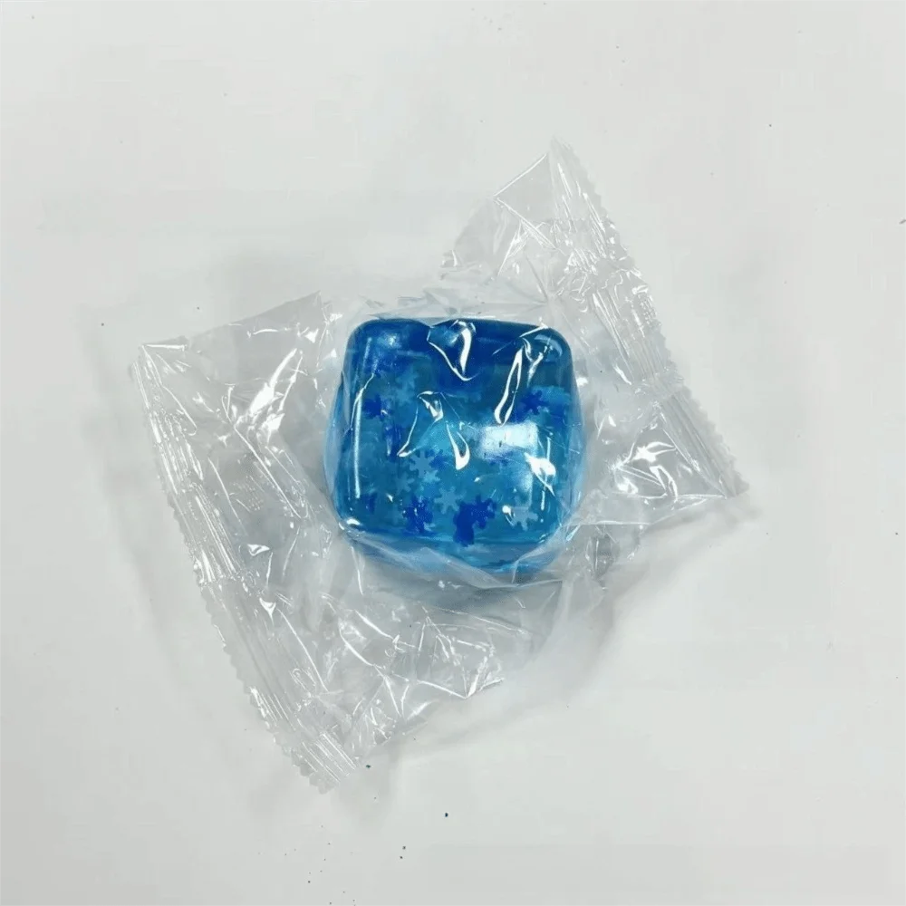 Funny Ice Cube Ice Cube Squishy Slow Rising Snowflake Sensory Fidget Hand Exercise Soft Squeeze Squeezable Holiday Gift