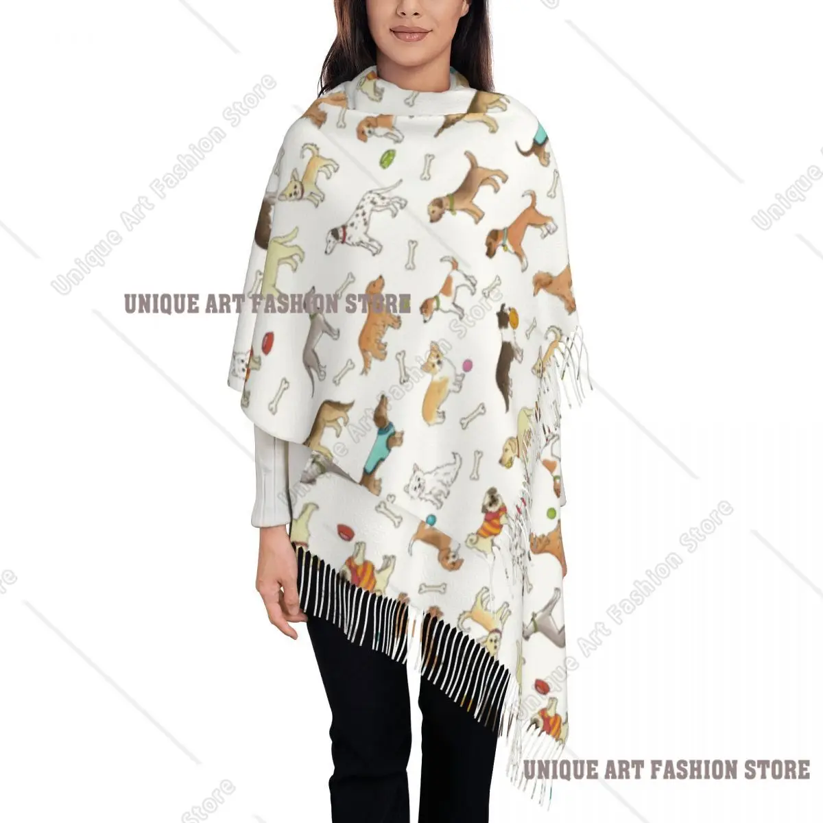 

Custom Print Breeds Of Dog Pet Scarf Women Men Winter Warm Scarves Collie Bulldog Shiba Inu Dachshund Shawl Wrap