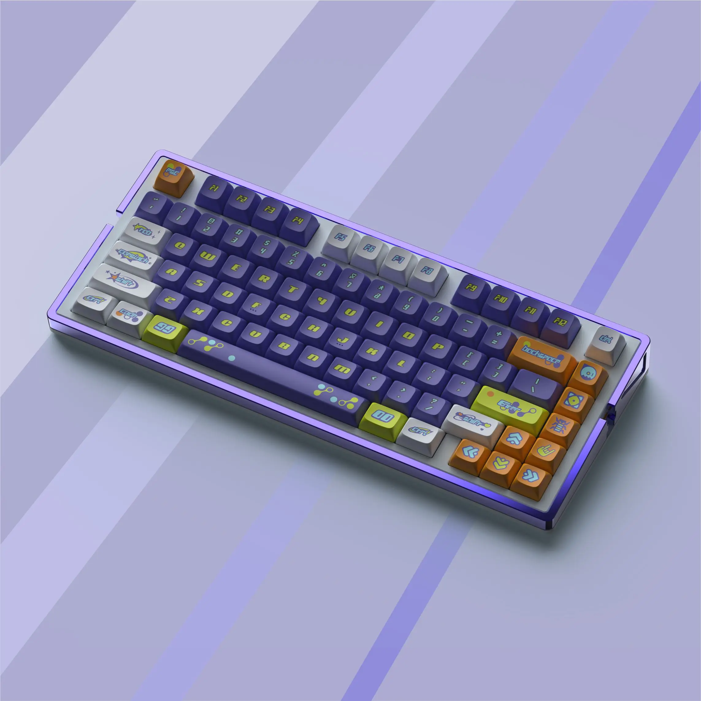 

170 Keys The Past/Wave/Beyond Keycaps KDA Profile Custom PBT Ball Keycap For Mechanical Backlit Keyboard GK64 61 Anne Pro 2 GH60