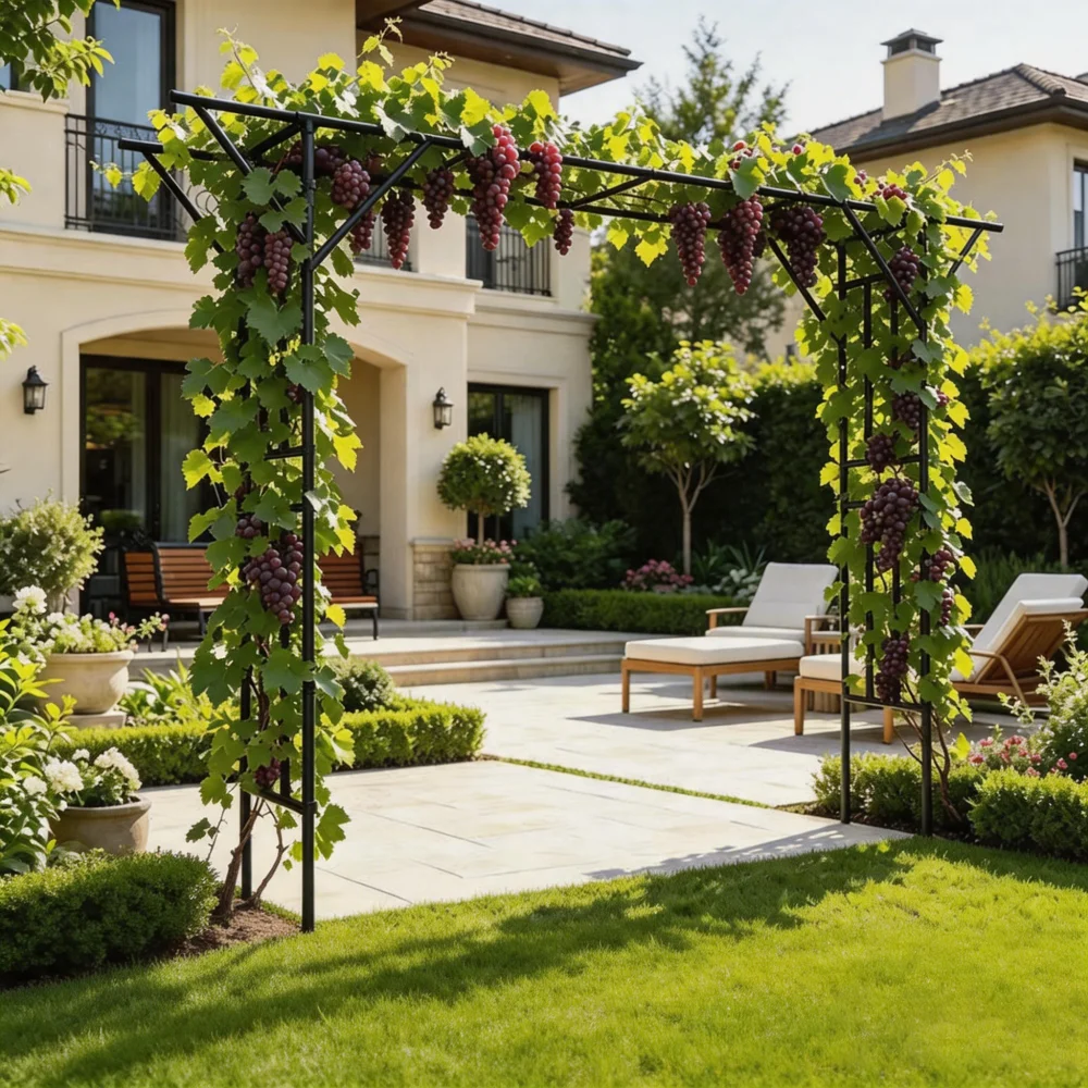 Thickened Grape Trellis Special-purpose Courtyard Outdoor Rose And Morning Glory Support Frame Garden Rack Rose Climbing Frame