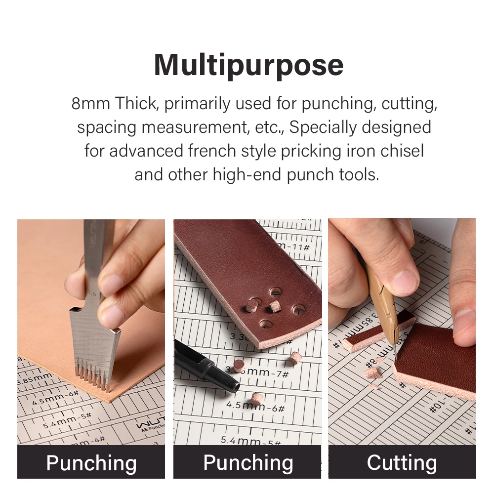 WUTA 20x12cm High Quality PVC White Cutting Board Rubber Mallet Mat DIY Leather Craft Tools For Cutting Punching Stamp Table
