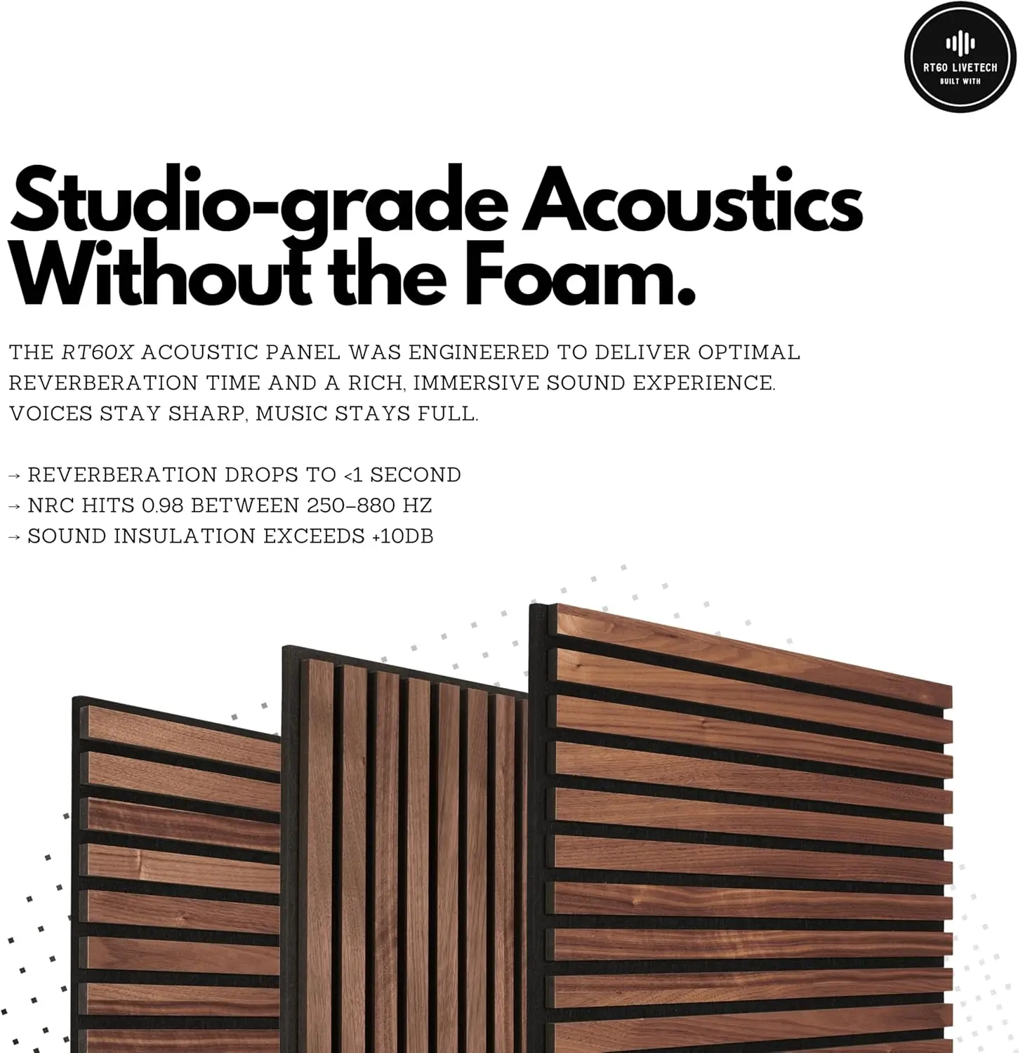 ألواح حائط عازلة للصوت للمعالجات الصوتية في استوديو التسجيل - 4 عبوات مطلية بالأشعة فوق البنفسجية مقاس 24 بوصة × 24 بوصة × 1 بوصة ومقاومة للحريق #2