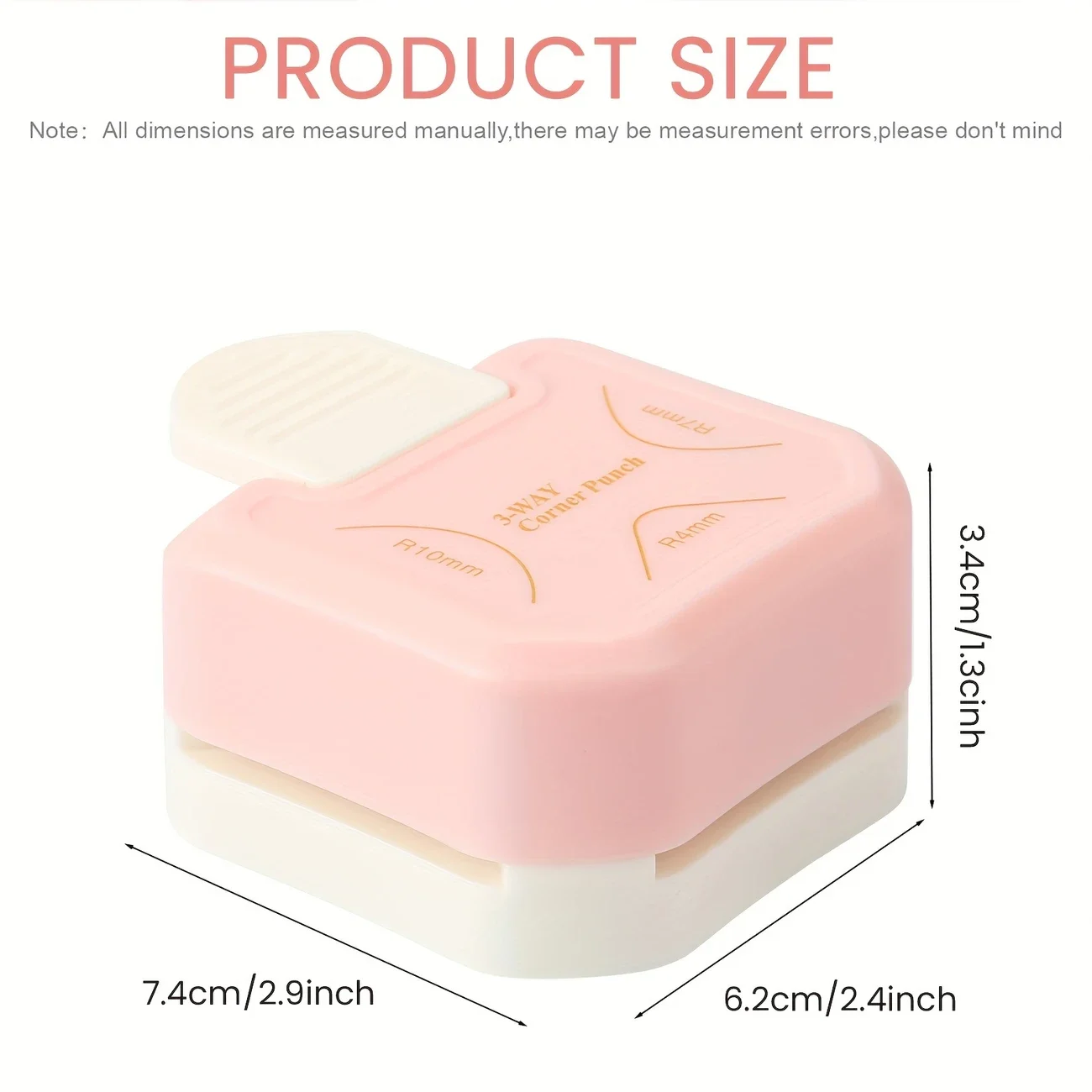 3 In1 Mini Corner Trimmer Corner Durable Rounder Punch R4/R7/R10mm Round Corner Trimmer DIY Paper Cutter Card