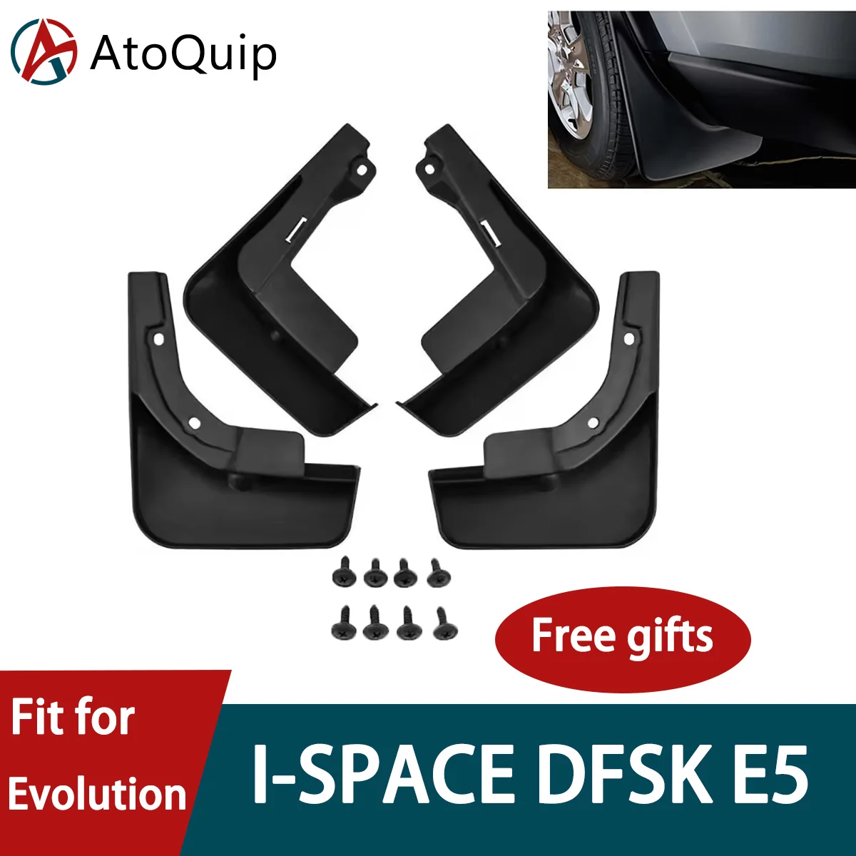 

Mudguards For Evolution Sailis Blue Electric i-SPACE DFSK E5 2023-2024 4 PCS Mud Flaps Splash Guards Fender ProtectorCar Parts