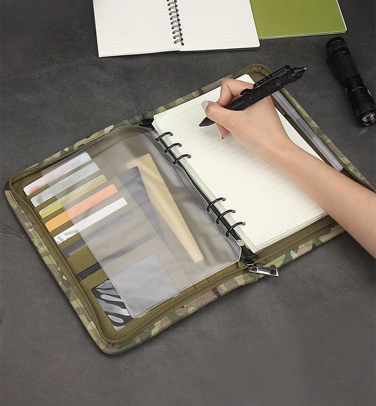 Outdoor Tactical Army Military Memo Carry-on Notepad Loose-leaf Removable A6 Notebook Cover Case Camping Accessories