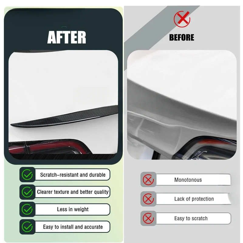 

Sturdy Carbon Fiber 2024 Mode 3 Highland Rear Trunk Wing Spoiler Dam Tuning Peormance Version Accessories