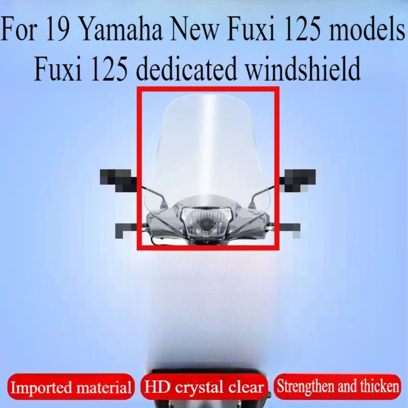 Motorcycle Modified Windshield For Yamaha New AS125 AS125 Wind Deflector Heightened Windshield Front Glass Accessories Parts